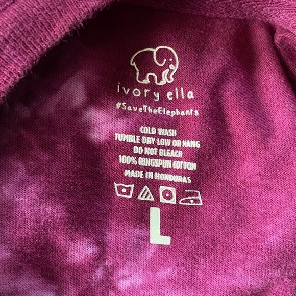 Ivory Ella Crewneck Pullover Tie Dye Long Sleeves Tee, Size: Large - Picture 5 of 5